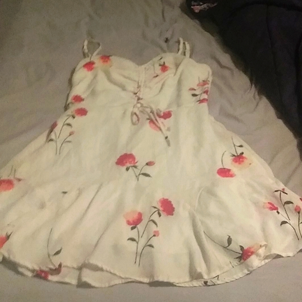 Short white and rose dress